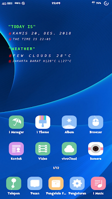 Blue Coll Theme itz For Vivo