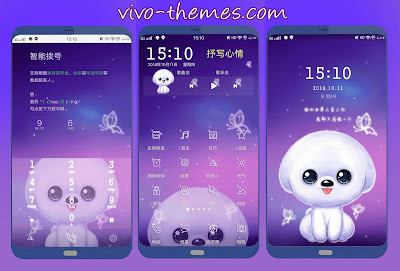 Purple Puppy Theme for Vivo Smartphone