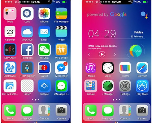 IOS 10 THEME FOR VIVO